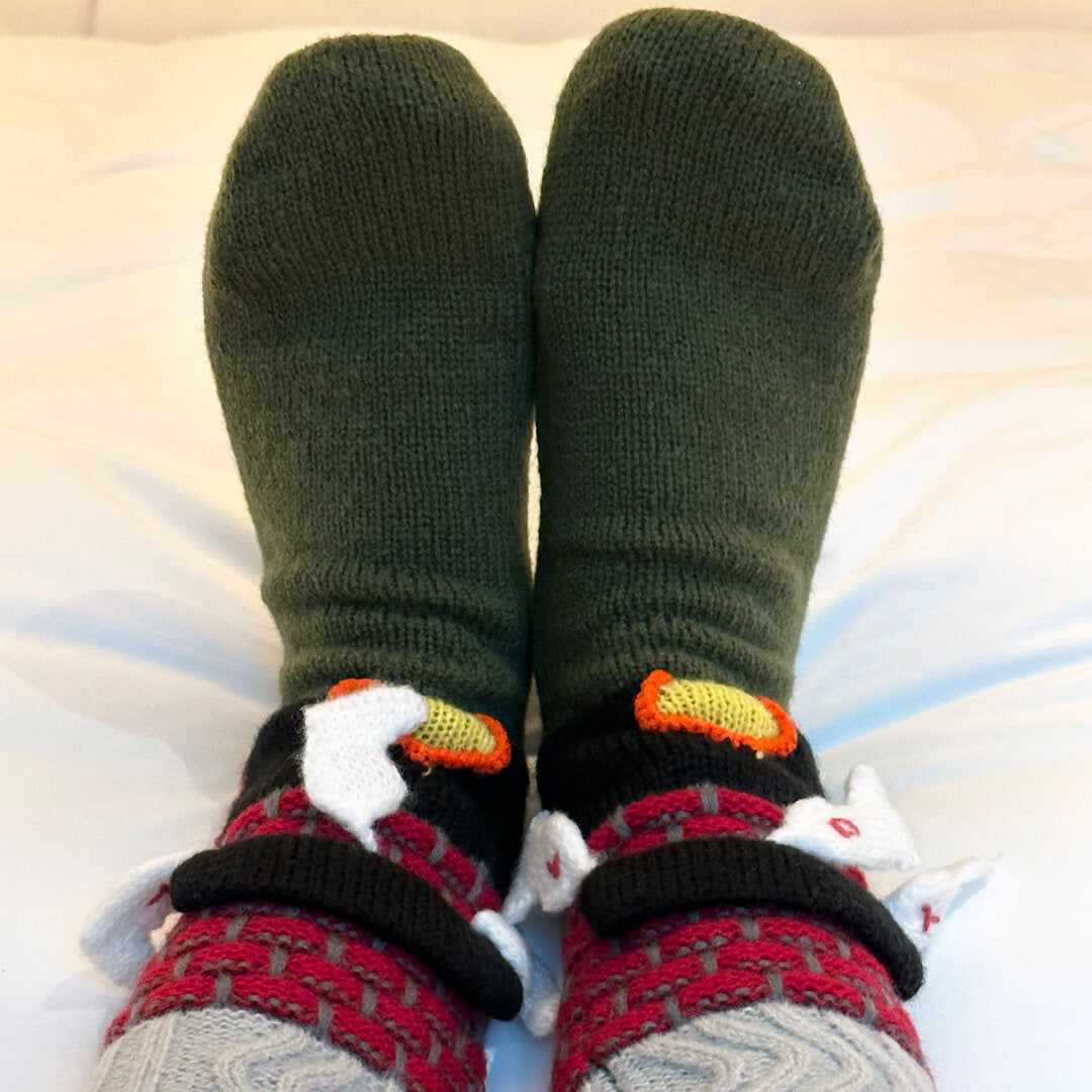 Christmas Fireplace Socks | Crochet Christmas Socks | My Sockmates