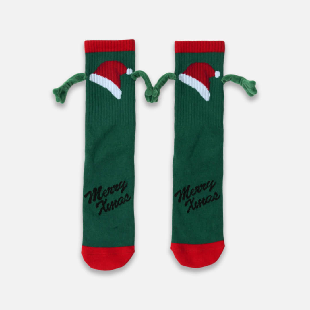 Christmas Hat Handholding Socks | Funny Family Christmas Socks | My Sockmates