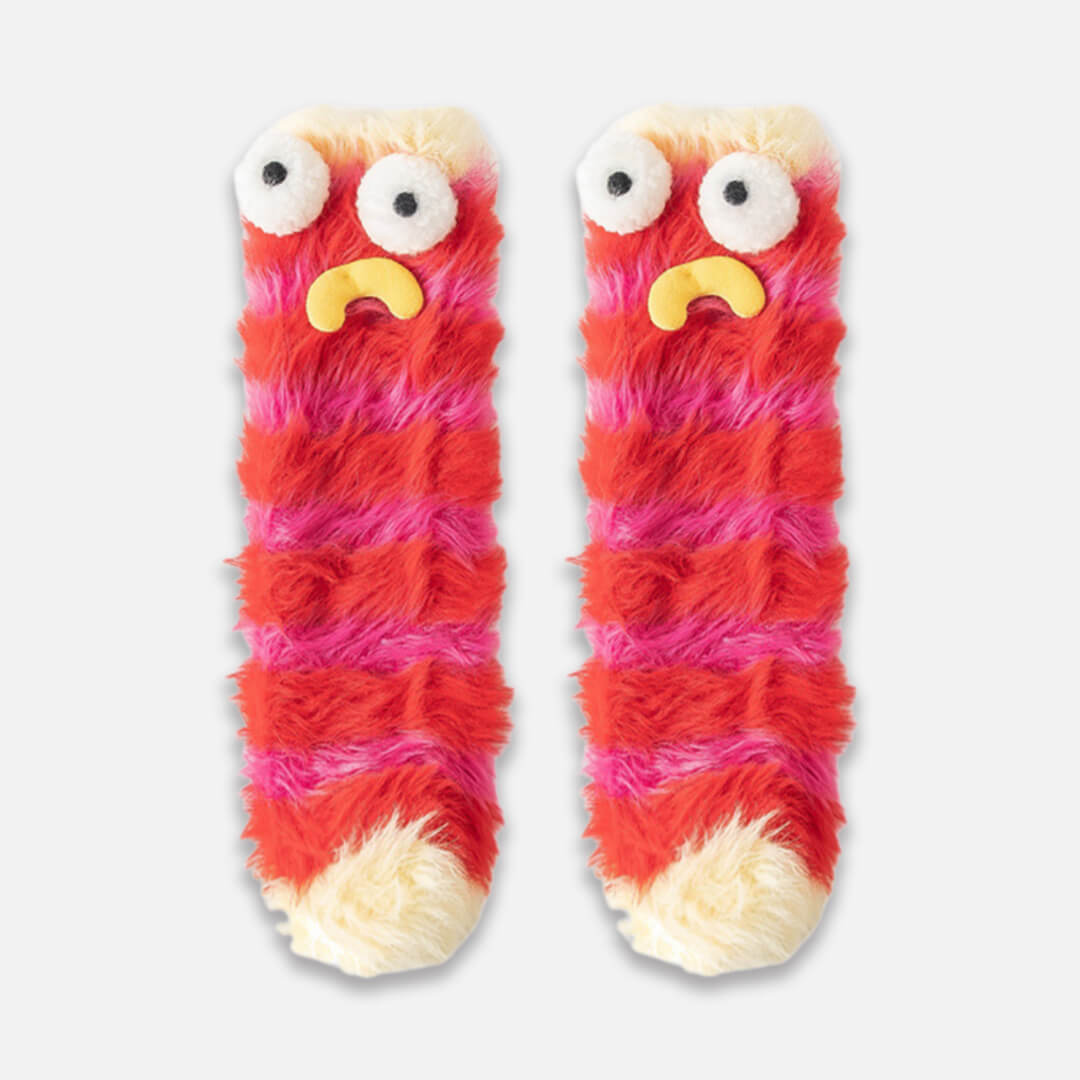 Red Goofy Pals Fuzzy Socks for Women | My Sockmates