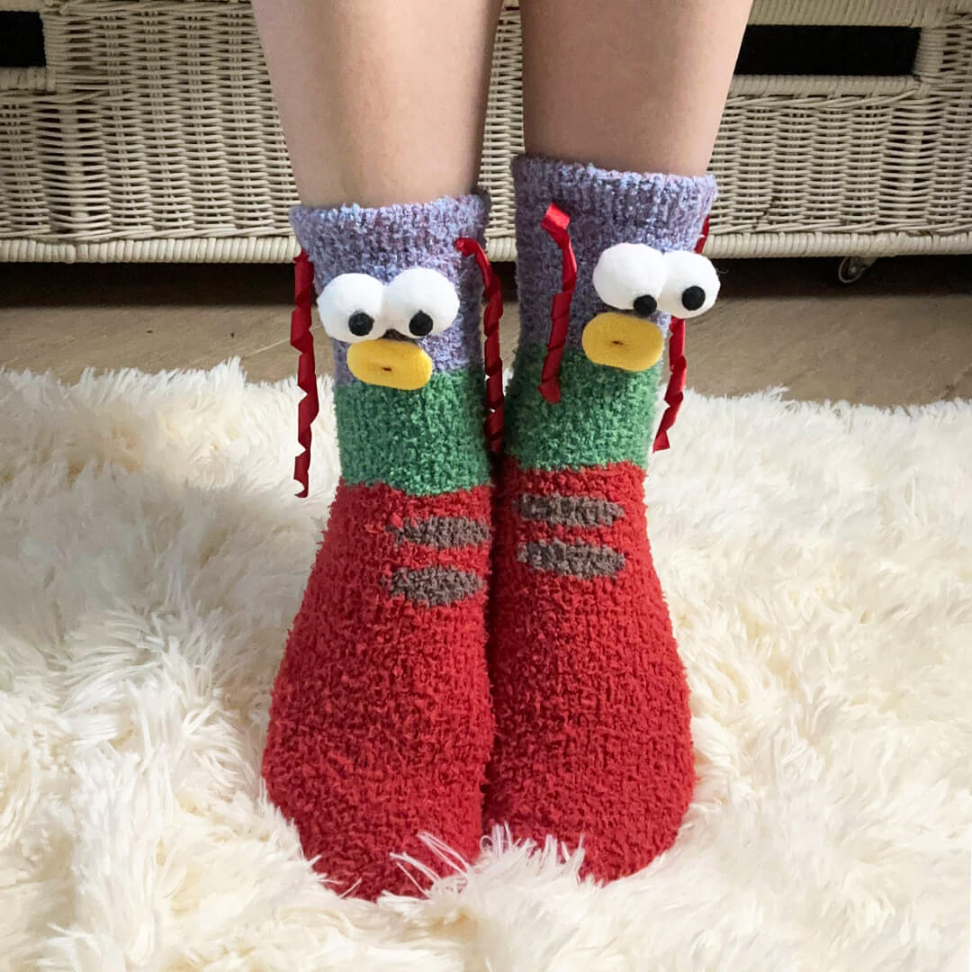 Holly Jolly Fuzzy Socks | My Sockmates