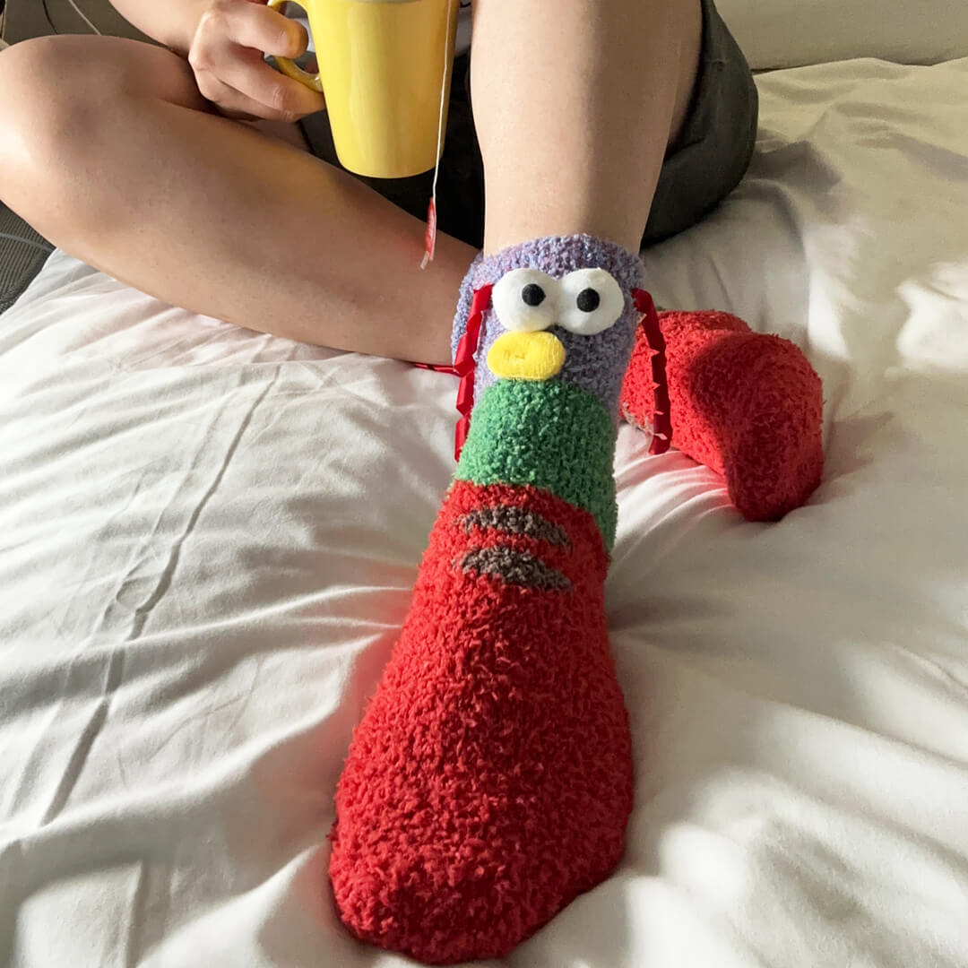 Holly Jolly Fuzzy Socks | My Sockmates