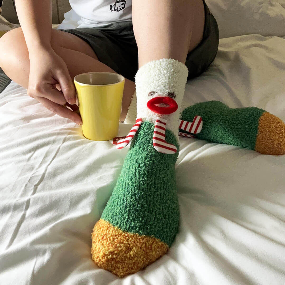 Jolly Elf Fuzzy Socks | My Sockmates