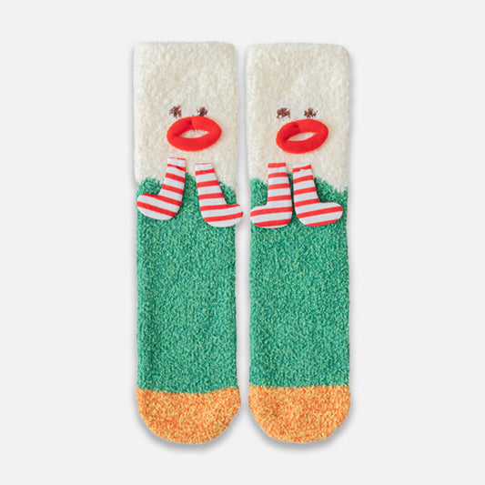 Jolly Elf Fuzzy Christmas Socks | My Sockmates