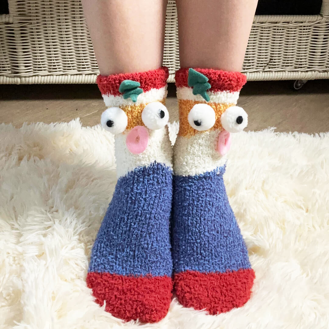 Oops Santa Fuzzy Socks | My Sockmates