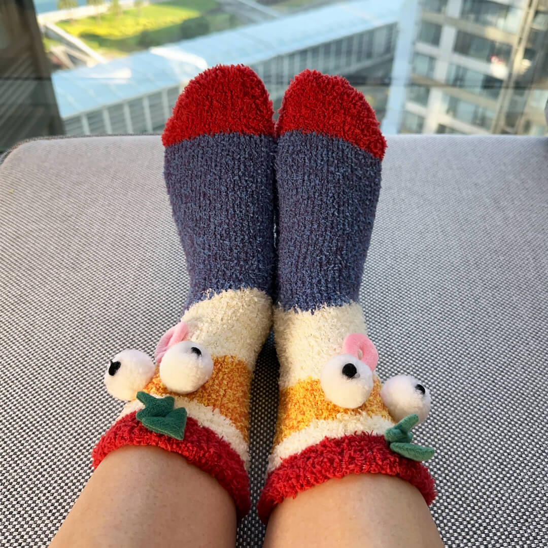 Oops Santa Fuzzy Christmas Socks | My Sockmates