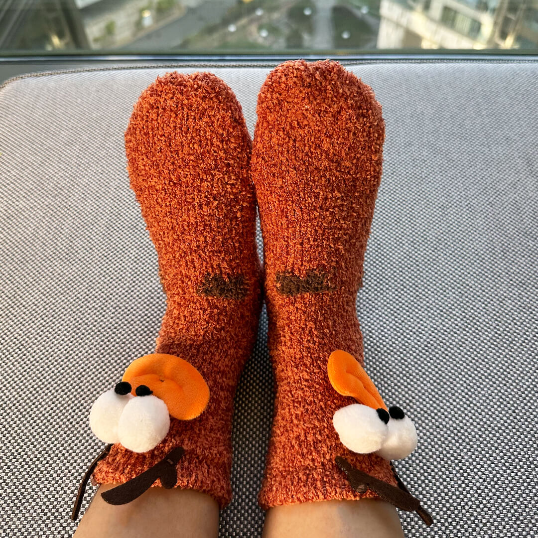 Reindeer Hoof Fuzzy Christmas Socks | My Sockmates