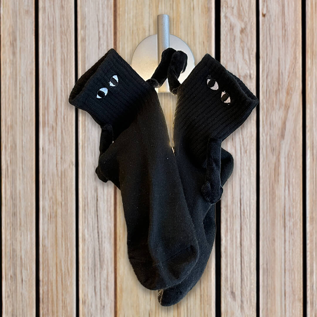 Black Magnetic Handholding Socks | My Sockmates